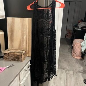 Espresso Lace Kimono Tank